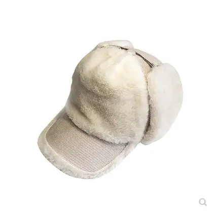 2022 зимние толстые теплые шапки Lei Feng летающие шапки из ягненка и перьев вельветовые Бейсболки Модные шапки с ушами