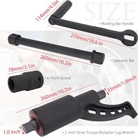 Clé multiplicatrice d'économie de main-d 'œuvre de couple robuste d'outil à main pour la clé d'écrou de roue de remorque de camion 1 pouce avec la douille de 8 Cr-v