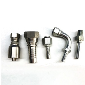 3/8 jic phụ kiện thủy lực 1/2 "BSP Nam x 1/2" jic nam thẳng Adaptor nữ thủy lực <span class=keywords><strong>Hose</strong></span> End xoay uốn phù hợp - Product Image 1