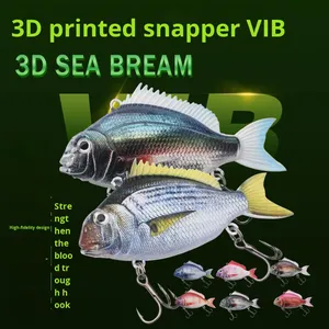 Poisson daurade Vib dur appât 3d leurres pêche 6cm 8cm 9cm ABS dur Vibe <span class=keywords><strong>leurre</strong></span> - Product Image 5