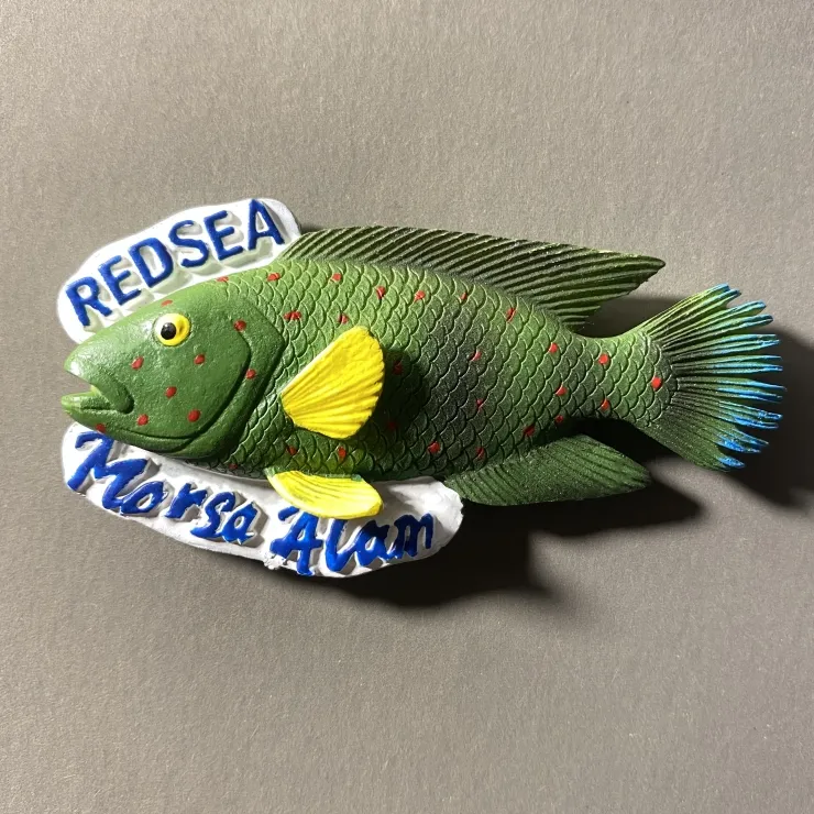 Ägyptischer Tourismus kreative drei dimensionale kleine Fisch handgemalte Dekoration Souvenir Kühlschrank Magnet