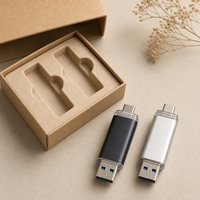 Clé USB A et Type C en métal pour téléphone, tablette, ordinateur portable, logo personnalisé