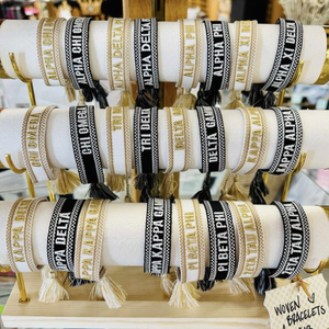 Pulseras <span class=keywords><strong>de</strong></span> <span class=keywords><strong>la</strong></span> <span class=keywords><strong>amistad</strong></span> con bordado <span class=keywords><strong>de</strong></span> letras para mujer y niña, brazaletes ajustables con palabras tejidas - Product Image 6