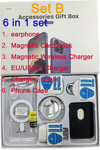 Set Aksesoris Jam Tangan Pintar 7 in 1, Earphone, Charger Nirkabel Magnetik EU, Power Bank, Kotak Hadiah 6in1 untuk iPhone - Product Image 4