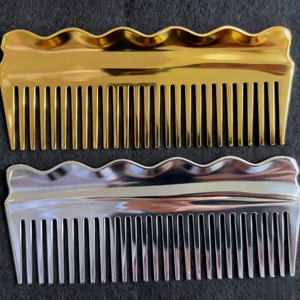 ISO9001 Certified Custom Comb - Stainless Steel/Brass Choices, REACH-Approved, Smooth Electroplating <b>Craft</b> ,No MOQ - Product Image 2