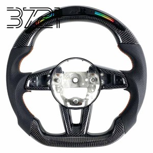 Volante de Fibra de Carbono con Pantalla LED para Mazda MX-5 Miata ND, Costuras Naranjas de Alto Rendimiento, Volantes de Carreras Personalizados 2016-2025 - Product Image 1
