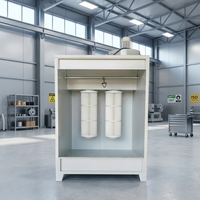 Cabine de peinture en poudre professionnelle à changement de couleur rapide avec système de récupération de filtre industriel et système de nettoyage à jet pulsé