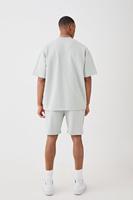 Survêtements de sport bleus pour hommes Fitness Wear ensembles courts personnalisé été décontracté hommes 2 pièces pantalons courts et ensembles de t-shirts en gros