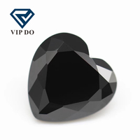 Wuzhou usine directe coeur taillé à facettes moissanite diamants en vrac GRA certificat noir carat moissanite pierres précieuses en vrac