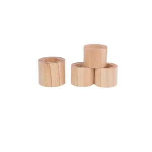 Pine wood round columns with hole pine bottle solid wood round dowel customized wooden sticks