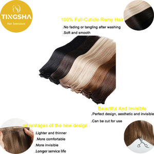 Cao Cấp Đôi rút ra Remy lớp biểu bì phù hợp tay gắn vô hình cho Thiên Tài sợi ngang tự nhiên Brazil phần mở rộng tóc người - Product Image 5