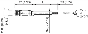 Conectores y Cables SICK 2095884 YF8U13-050VA1XLEAX en Oferta, Sensor-Actuador YF8U13-050VA1XLEAX SICK 2095884 YF8U13-050VA1X - Product Image 3