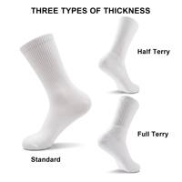 Chaussettes en coton personnalisées OEM ODM mi-mollet avec logo sur mesure, chaussettes décontractées et sportives en gros pour la promotion de marque