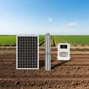 <span class=keywords><strong>Pompe</strong></span> <span class=keywords><strong>à</strong></span> eau solaire submersible en acier inoxydable pour puits profonds, irrigation agricole avec contrôleur MPPT - Product Image 2
