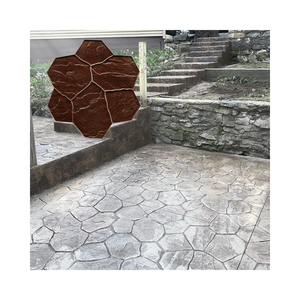 Molde de poliuretano entrelazado con textura de losa hexagonal para estampado de hormigón, para patio, pasillo o suelo de cemento - Product Image 1