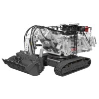 17067 Caterpillar 6060 Excavatrice télécommandée en blocs de construction en plastique ABS, grand modèle de véhicules d'ingénierie, camions, jouet cadeau