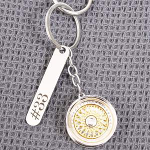 Portachiavi in Metallo Personalizzato con Incisione, Design Rotondo in Smalto Epossidico, Incisione Laser, Regalo Premium Durevole - Product Image 3