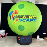 Ballons gonflables de pickleball personnalisés de 2 m de diamètre en tissu Oxford, durables, réutilisables, imperméables, faciles à installer, pour la publicité