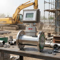 High Precision Gas Turbine Flow Meter, 24VDC & Battery Dual Power Supply, for Air, Natural Gas and Industrial Gas Measurement