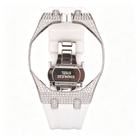 Maßgefertigtes Luxus-Moissanit-Diamant-Metallgehäuse für AP Swatch Montre Royal Pop-Gehäuse für AP Royal Pop-Armband für AP Royal Pop SWatch