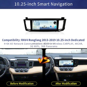 Compatible avec le système multimédia DVD à écran 10,25 pouces pour RAV4 2013-2019, CarPlay, navigation et positionnement globaux. - Product Image 1