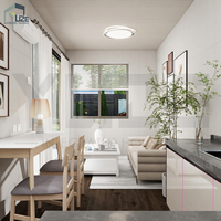 Casa Prefabricada de Contenedores con Estructura de Acero Gris Oscuro de 2-4 Dormitorios para Vida Aislada