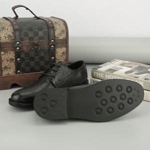 Zapatos Oxford de Vestir para Hombre, de Piel de Avestruz Genuina, Punta Cuadrada, con Cordones, para Todas las Temporadas, Oficina y Uso Formal - Product Image 2