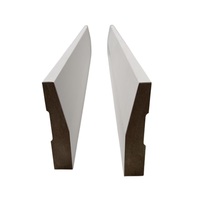 JLD Rodapié de MDF de Pino Blanco Imprimado, Moderno, Impermeable, para Interiores, Moldura de Zócalo, Marco de Puerta, Duradero, Ecológico, para Uso en Hoteles