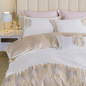 Bộ Ga Giường Bán Chạy 100% Cotton Sang Trọng Bộ Ga Trải Giường Đơn Giản Cỡ <span class=keywords><strong>Queen</strong></span> Tùy Chỉnh Bộ Ga Trải Giường Bộ Ga Giường - Product Image 3