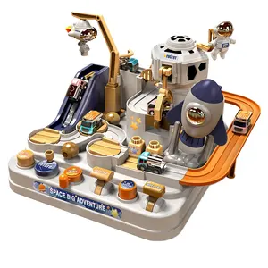 Vendita calda parcheggio pista giocattoli auto puzzle per bambini formazione space rail car adventure car toy Set