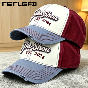 Gorra de Béisbol de 6 Paneles con Logotipo Personalizado, Estilo Urbano, Venta al Por Mayor, Visera Desgastada, Gorra de Algodón Lavado con Bordado, Fabricante - Product Image 5