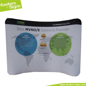 Facilmente configurabile pieghevole in tessuto di alluminio a forma curva evento espositivo espositivo stand espositore pieghevole - Product Image 5