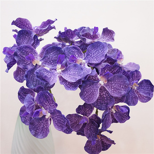 Fleur d'orchidée <span class=keywords><strong>Vanda</strong></span> artificielle au toucher réel 2024 pour la décoration de la maison, les mariages et les Noël - Imperméable et longue durée - Product Image 6