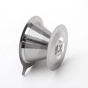 Thép Không Gỉ 304 Đổ Hơn Cà Phê Nhỏ Giọt Chậm Nhỏ Giọt Không Giấy Lọc Cà Phê Đôi Lưới Thiết Kế Của Hướng Dẫn Sử Dụng Hình Nón Lọc - Product Image 6