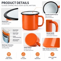 Tasse Émaillée Blanche Sublimation pour Cadeaux Noël Vente Chaude 350ml 500ml 750ml 1200ml 3000ml, Mug de Camping, Tasse à Café, Tasse à Lait