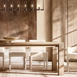 Table <span class=keywords><strong>à</strong></span> <span class=keywords><strong>manger</strong></span> moderne en chêne <span class=keywords><strong>de</strong></span> luxe sur mesure, écologique, imperméable, avec chaises rembourrées, <span class=keywords><strong>meubles</strong></span> <span class=keywords><strong>de</strong></span> <span class=keywords><strong>salle</strong></span> <span class=keywords><strong>à</strong></span> <span class=keywords><strong>manger</strong></span> - Product Image 1