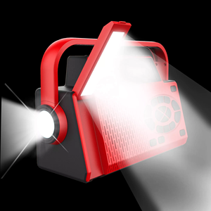 Lampe de poche LED solaire portable auto-alimentée 5000Mah Rechargeable AM FM NOAA <span class=keywords><strong>Dab</strong></span> Radio, batterie externe d'urgence, lecteur de cassettes - Product Image 3