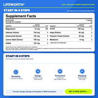 LIFEWORTH Capsules de Soutien au Sommeil à la Mélatonine et à la Racine de Valériane 6mg, Camomille et Mélisse, 60 Capsules