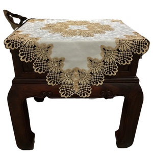 <span class=keywords><strong>Nappe</strong></span> en dentelle brodée, style européen, motif floral, faite à la main, anti-poussière, personnalisable, <span class=keywords><strong>nappe</strong></span> de mariage - Product Image 1