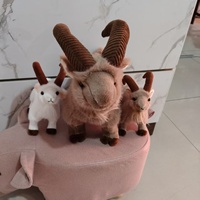 Jouets en peluche chèvre réalistes, nouveaux, super doux, simulation de chèvre blanche, adorables jouets en peluche chèvre noire, cadeaux pour enfants
