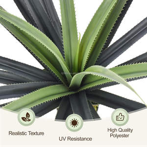Plantas artificiales al aire libre resistentes a los rayos UV realista 4 pies 120cm planta de <span class=keywords><strong>agave</strong></span> artificial 48 pulgadas planta de <span class=keywords><strong>agave</strong></span> de imitación con pinchos para decoración de Patio - Product Image 3