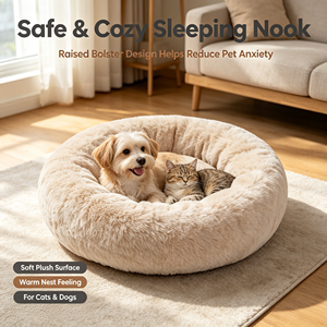 Coussin Apaisant Luxe 4cm en Fausse Fourrure pour Animaux, Toutes Saisons, Lavable, Antidérapant, Tapis Amovible S/M/L pour Chiens et Chats, Vente en Gros OEM - Product Image 5