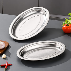 Assiette de service ovale en titane pur Hongjunda pour plats de poisson, style moderne, passe au lave-vaisselle, non toxique et durable - Product Image 2