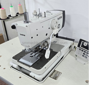 Máquina de <span class=keywords><strong>coser</strong></span> industrial Brother RH-982A con cabezal redondo y control por computadora para hacer ojales - Product Image 6