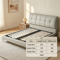 Lit en fer rembourré en cuir noir moderne, confortable et abordable, avec rangement, taille King/Queen, cadre en bois assemblé, chambre à coucher V638, garantie 1 an
