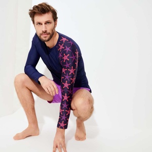 Wholesale Men Sporty Rashguard Quick Dry <b>Surf</b> UV Protection Clothing Regular Fit Beach Shirt Sleeveless Solid Pattern - Product Image 3