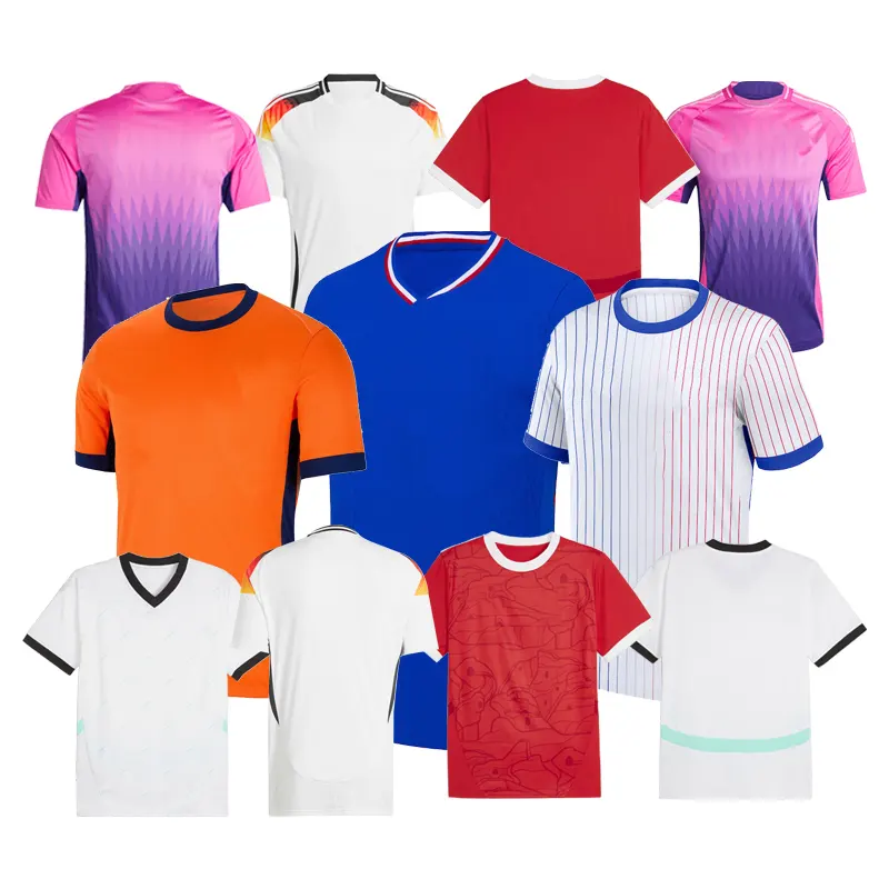 Camisa de futebol personalizada de alta qualidade, camisa de futebol europeia 2024, uniforme masculino, camisa de futebol, roupa de equipe, novidade para o ano 2024