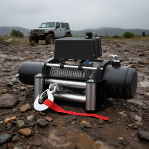 12V Electric Winch 10000 Lbs Steel Wire Rope <b>Wireless</b> Remote <b>Control</b> IP55 Waterproof For SUV Off Road Vehicle - Product Image 2