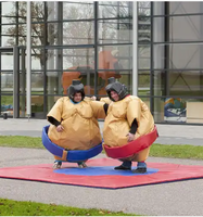 Jeux de sport gonflables de combat rembourrés costumes de sumo lutte pour enfants et adultes costume de lutte de sumo