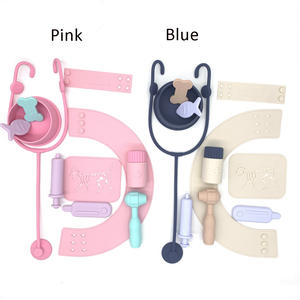 Cadeau d'anniversaire <span class=keywords><strong>Jouet</strong></span> préscolaire Jeu de simulation Jouets pour chiens pour enfants Kit de soins pour chiots Mini jeu de vétérinaire Ensemble de jeu vétérinaire en silicone - Product Image 3